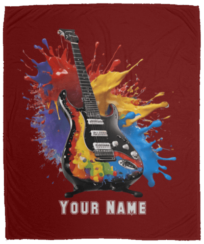 Personalized Electric Guitar Blanket