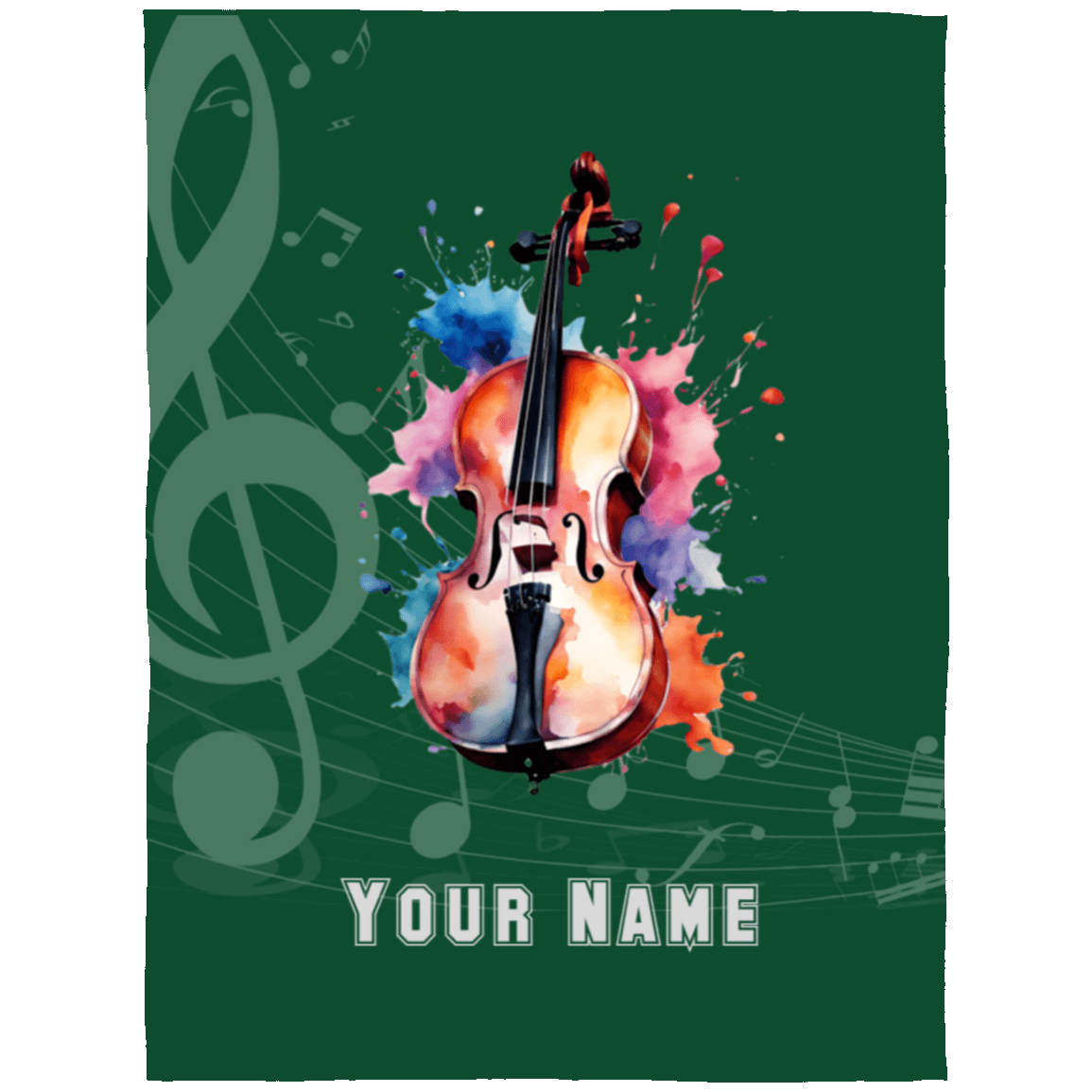 Personalized Cello Blanket