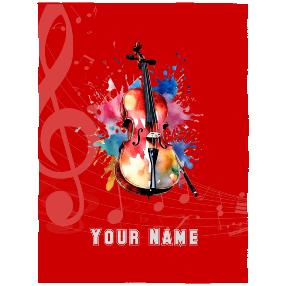 Personalized Cello Blanket