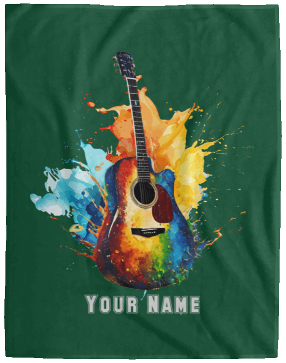 Personalized Acoustic Guitar Blanket