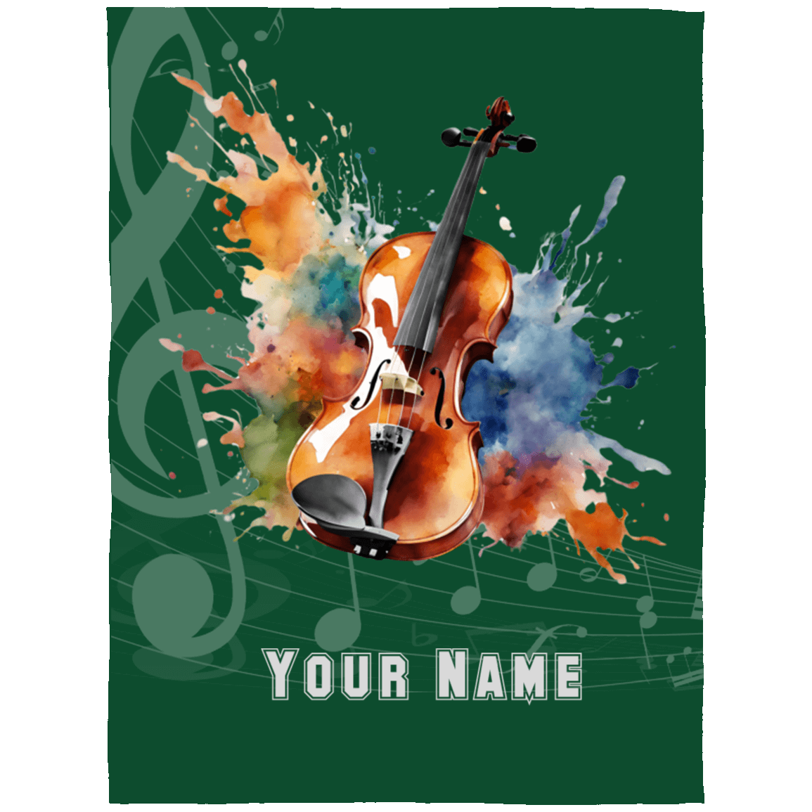 Personalized Violin-Viola Blanket