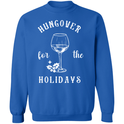 Hungover For The Holidays Crewneck Pullover Sweatshirt | Ugly Christmas Sweater | Men, Pullover, Sweatshirts