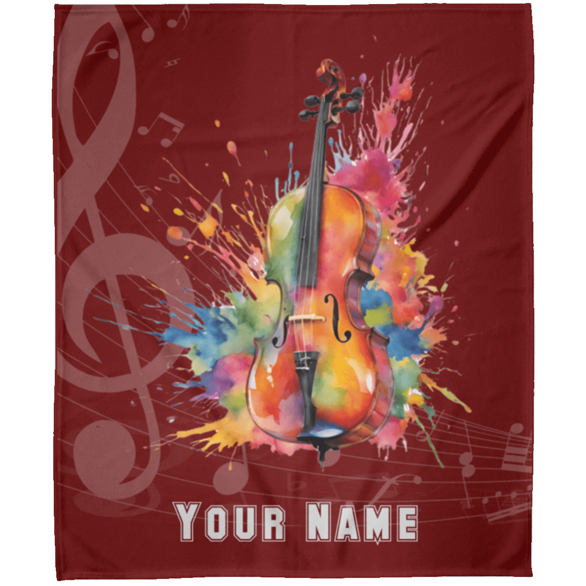 Personalized Cello Blanket