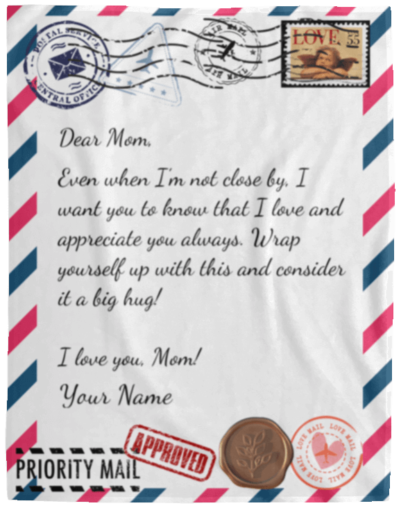 Letter For Mom Personalized Blanket