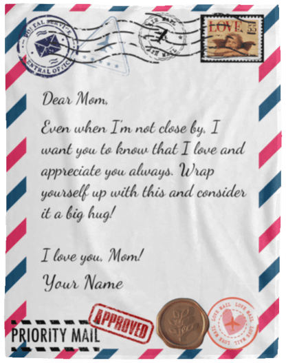 Letter For Mom Personalized Blanket