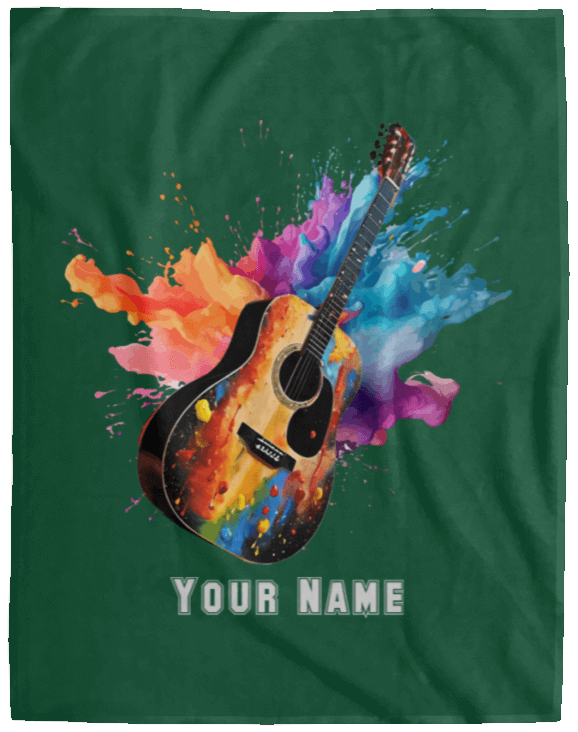 Personalized Acoustic Guitar Blanket