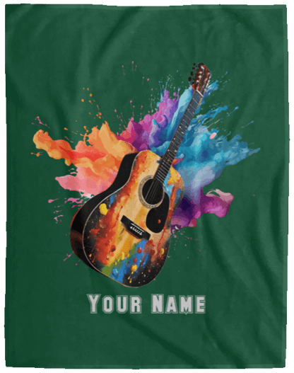 Personalized Acoustic Guitar Blanket