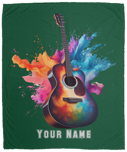 Personalized Acoustic Guitar Blanket