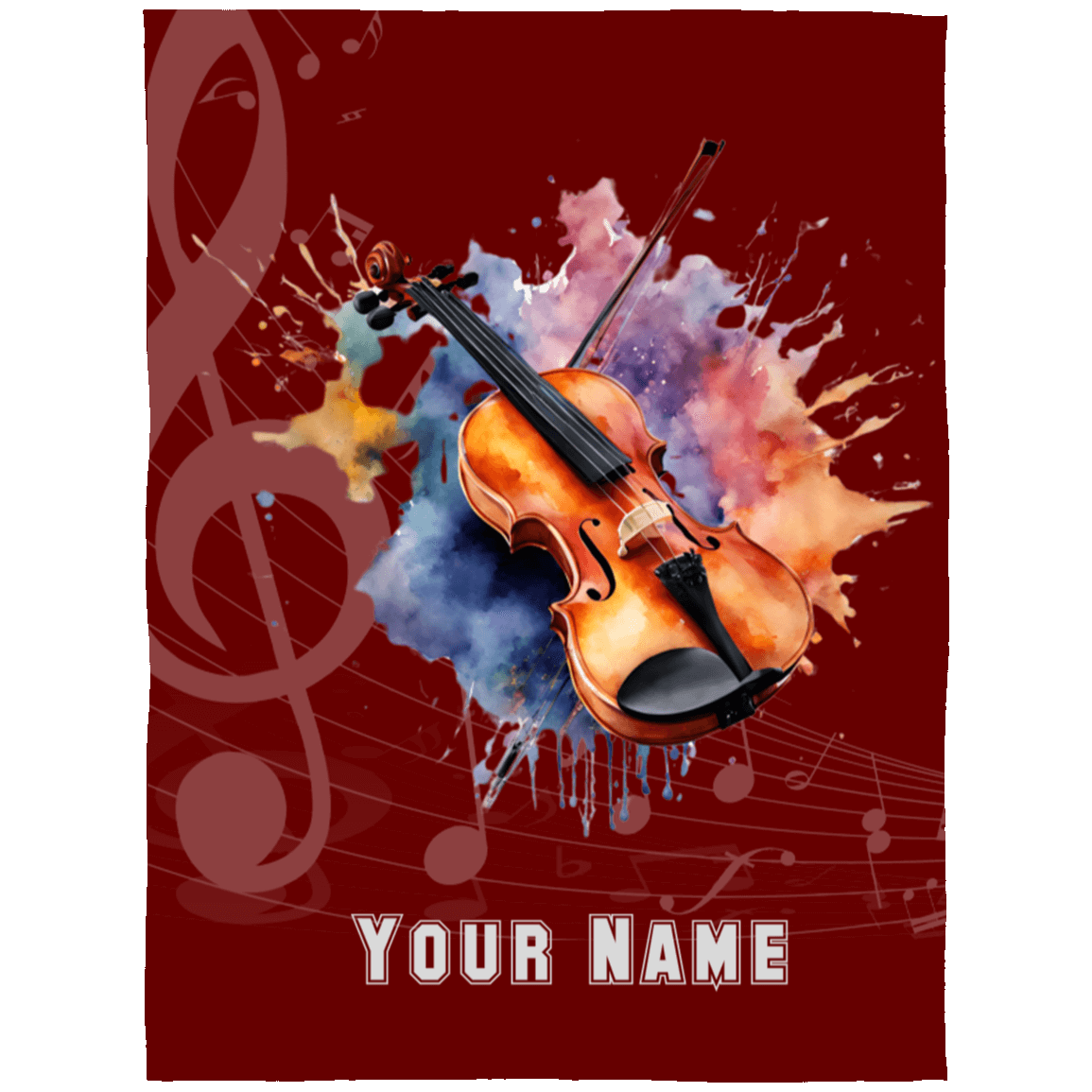 Personalized Violin-Viola Blanket