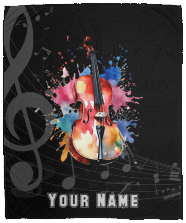 Personalized Cello Blanket