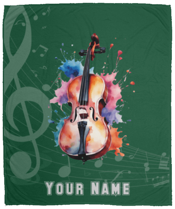 Personalized Cello Blanket