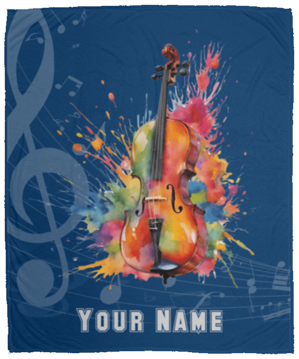 Personalized Cello Blanket