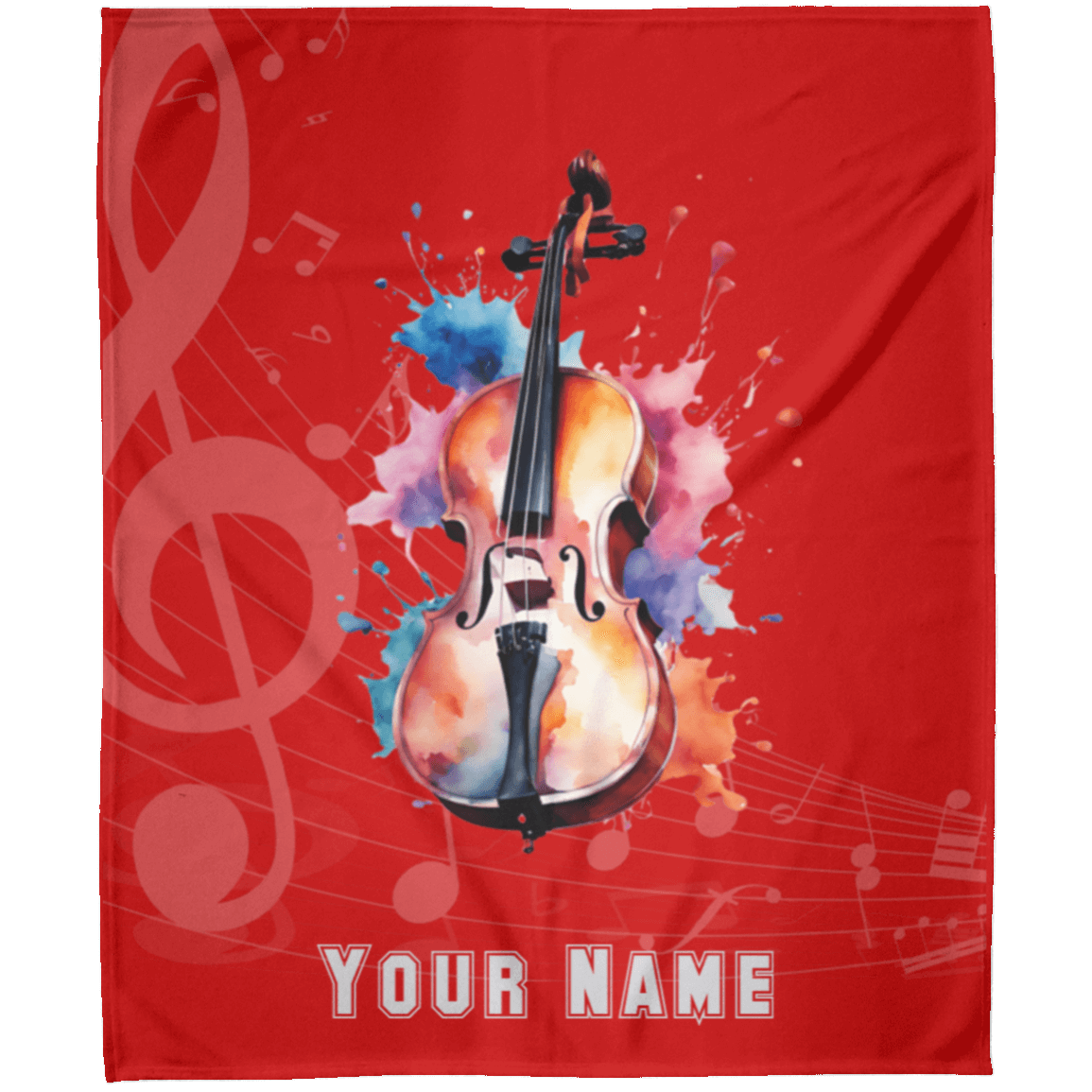 Personalized Cello Blanket