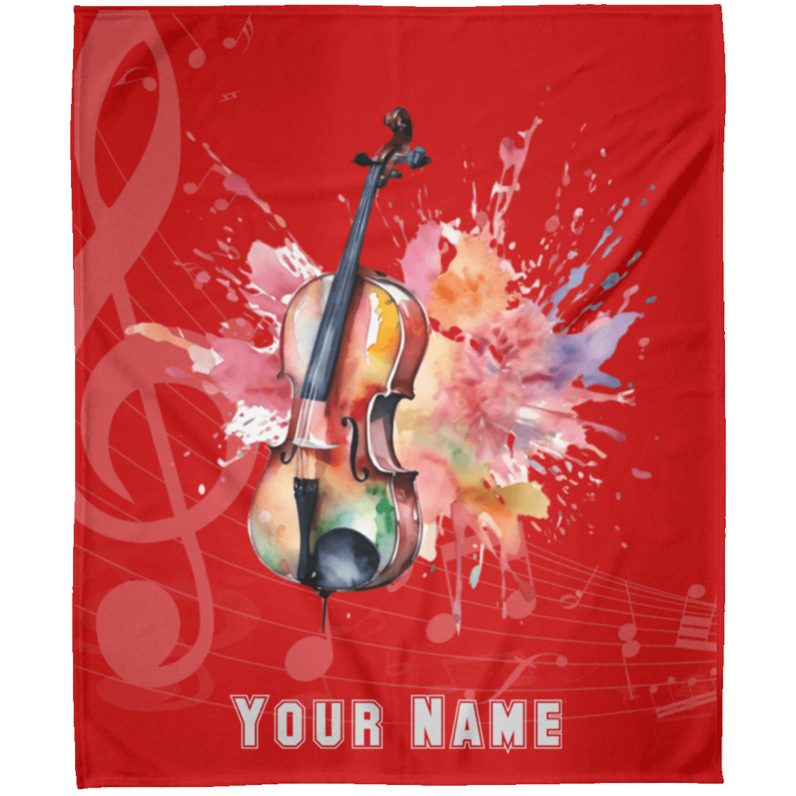 Personalized Cello Blanket