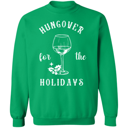 Hungover For The Holidays Crewneck Pullover Sweatshirt | Ugly Christmas Sweater | Men, Pullover, Sweatshirts