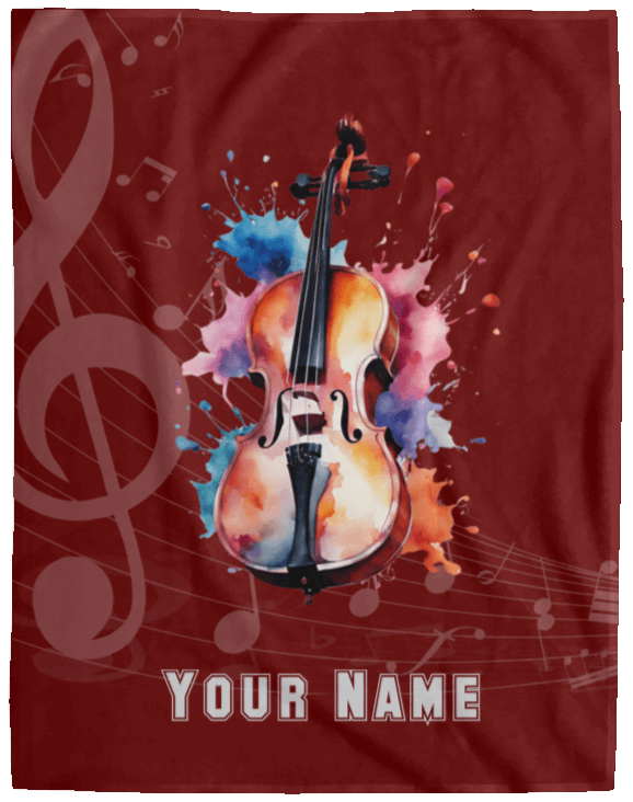 Personalized Cello Blanket