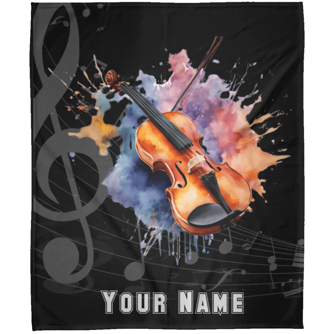 Personalized Violin-Viola Blanket