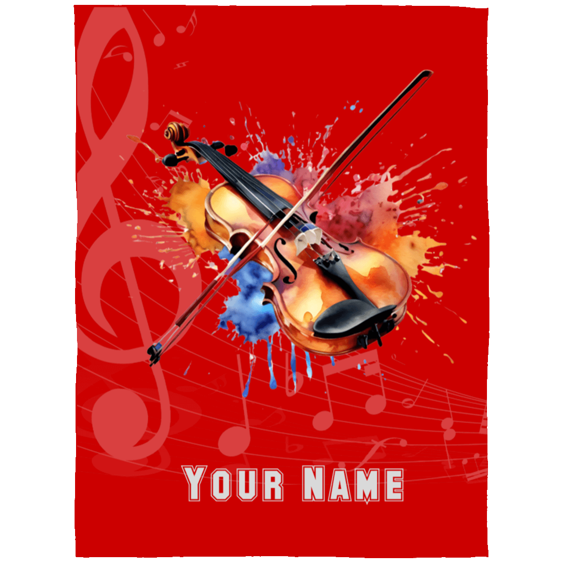 Personalized Violin-Viola Blanket