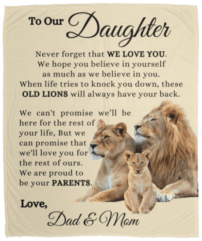 To Our Daughter - Always Proud of You - Fleece Blanket