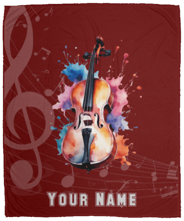 Personalized Cello Blanket