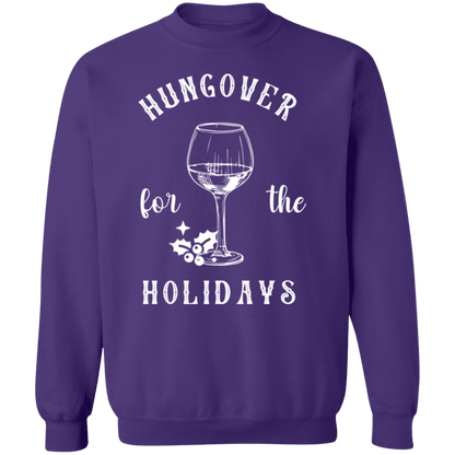 Hungover For The Holidays Crewneck Pullover Sweatshirt | Ugly Christmas Sweater | Men, Pullover, Sweatshirts