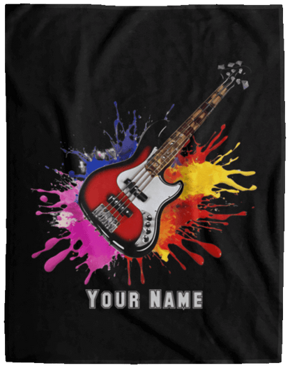 Personalized Bass Guitar Blanket