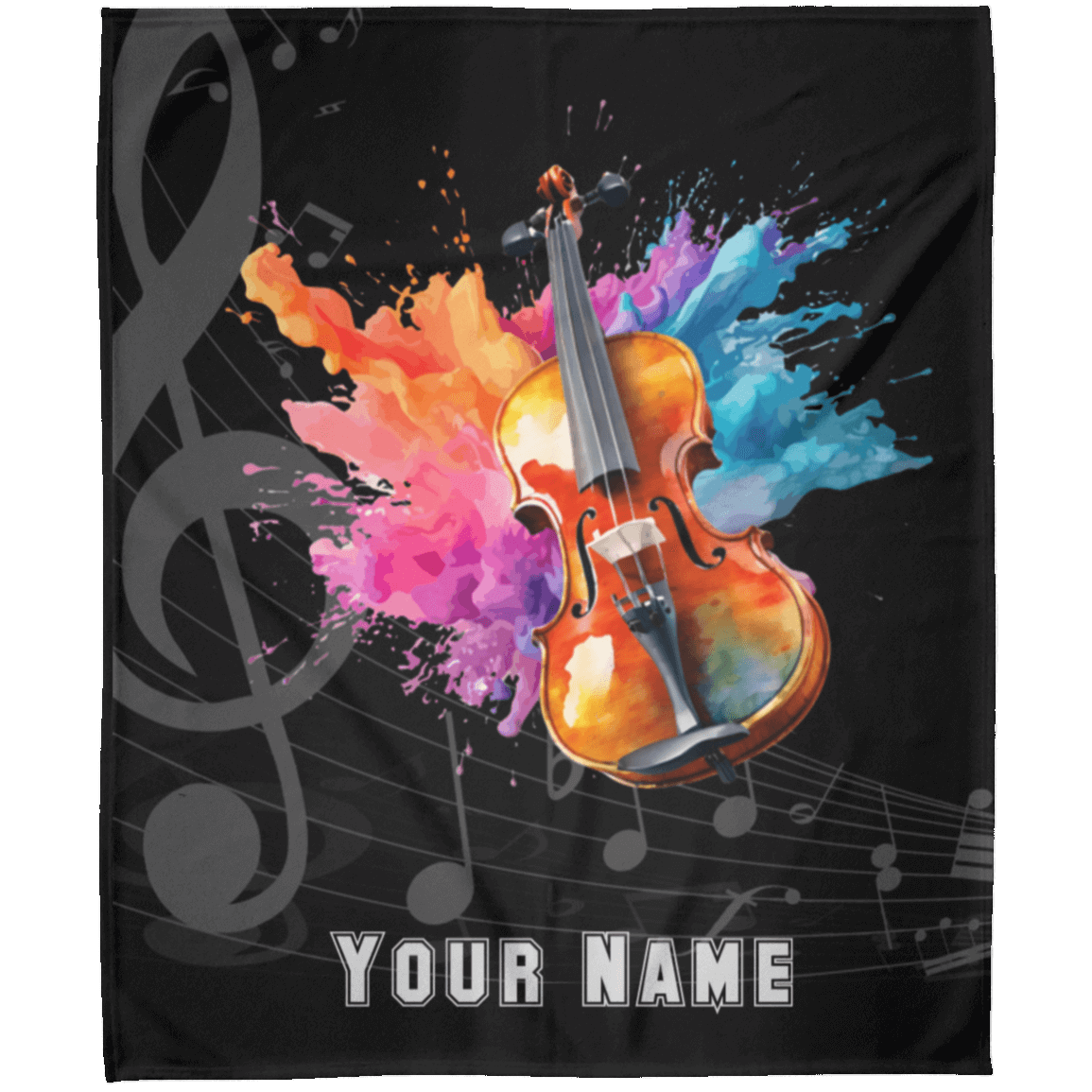 Personalized Violin-Viola Blanket