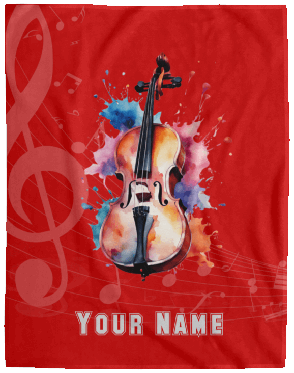 Personalized Cello Blanket