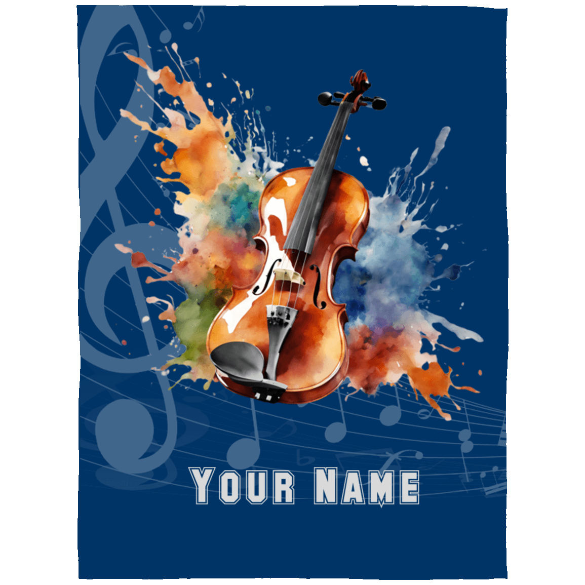 Personalized Violin-Viola Blanket