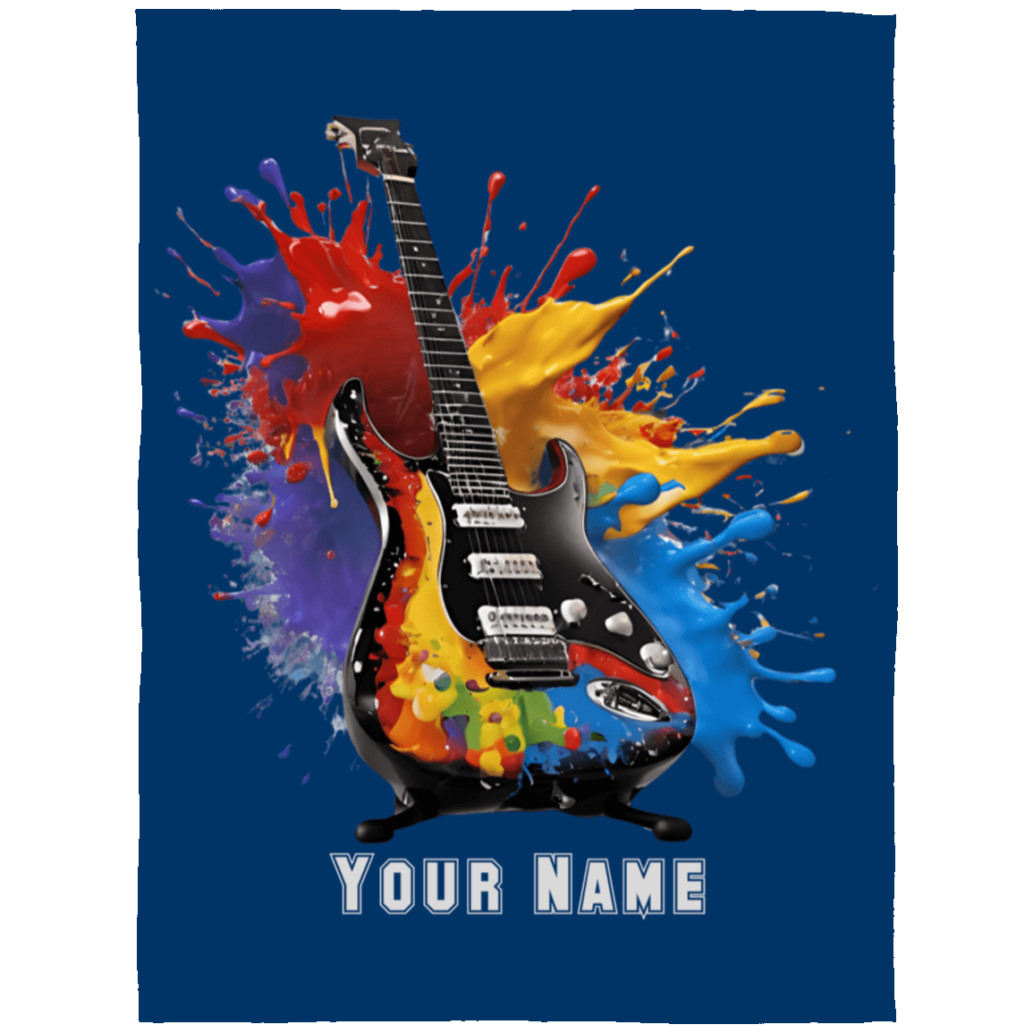 Personalized Electric Guitar Blanket