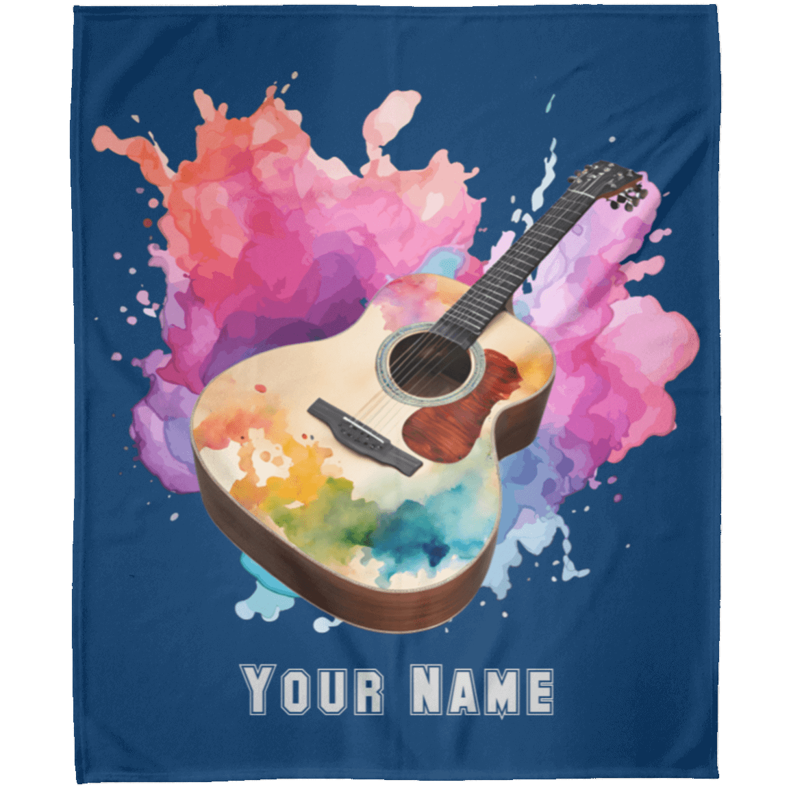 Personalized Acoustic Guitar Blanket