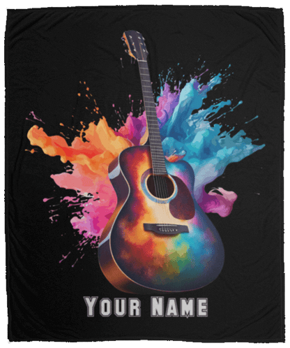 Personalized Acoustic Guitar Blanket