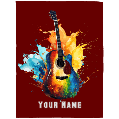 Personalized Acoustic Guitar Blanket