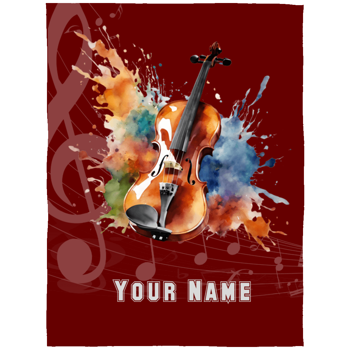 Personalized Violin-Viola Blanket