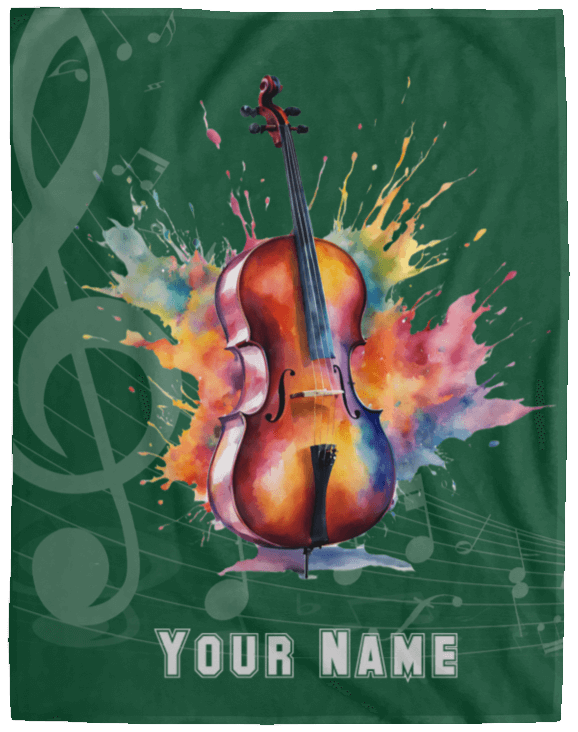 Personalized Cello Blanket