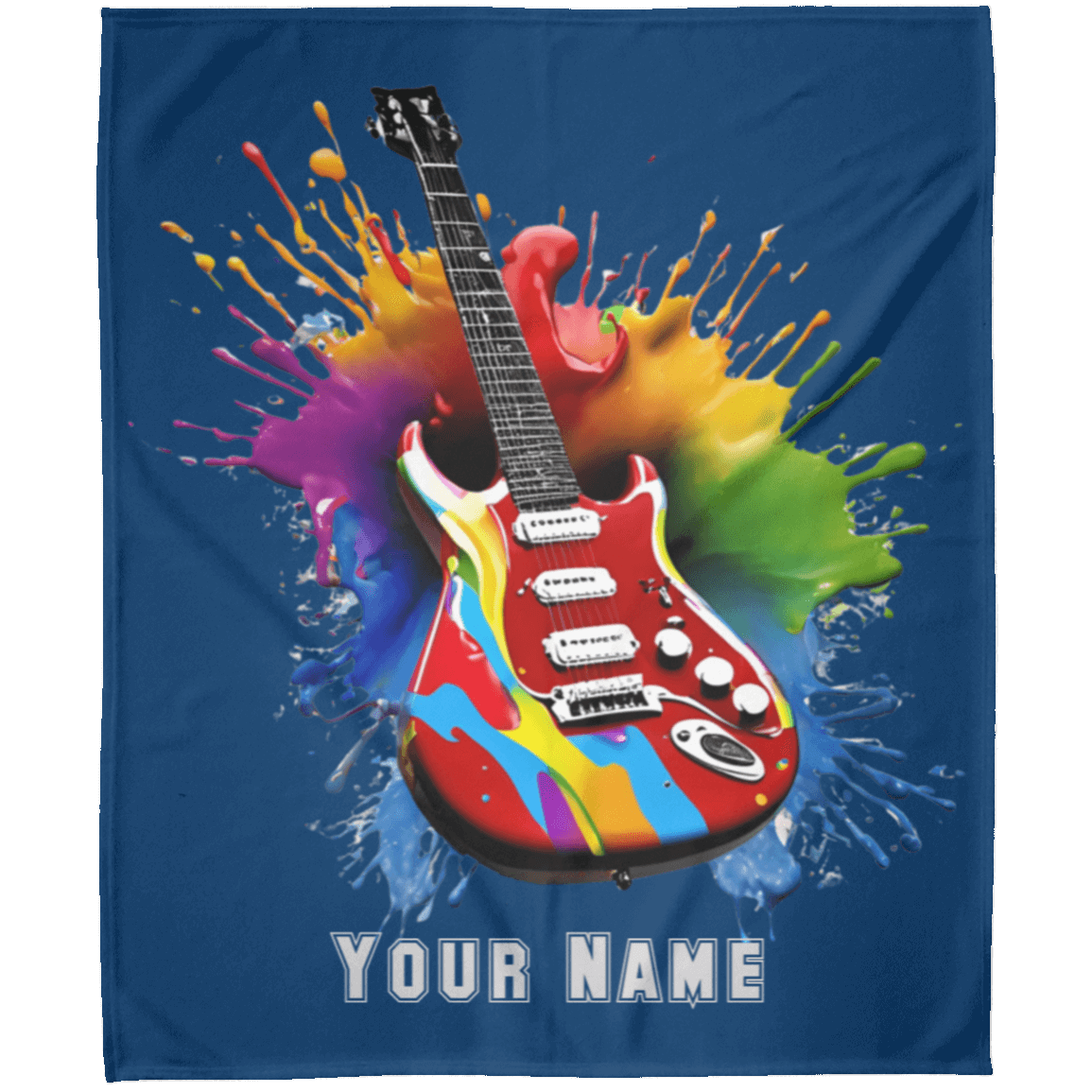 Personalized Electric Guitar Blanket