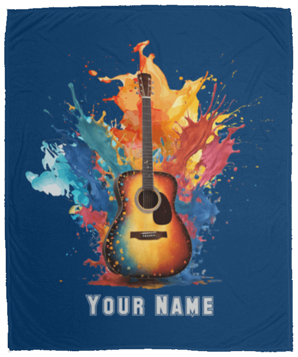 Personalized Acoustic Guitar Blanket