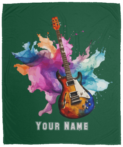 Personalized Electric Guitar Blanket