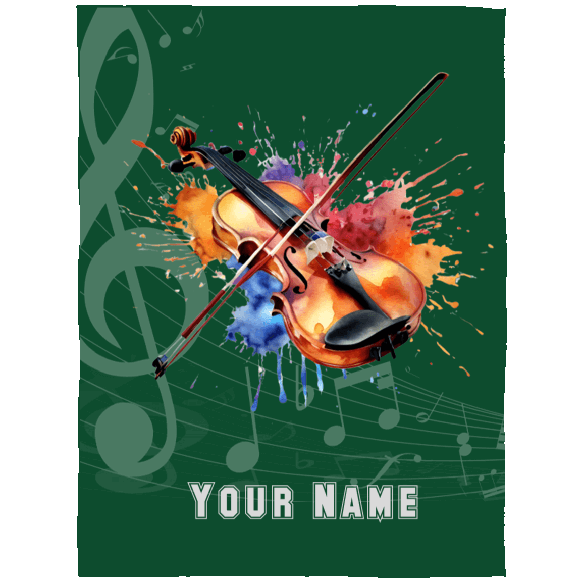 Personalized Violin-Viola Blanket