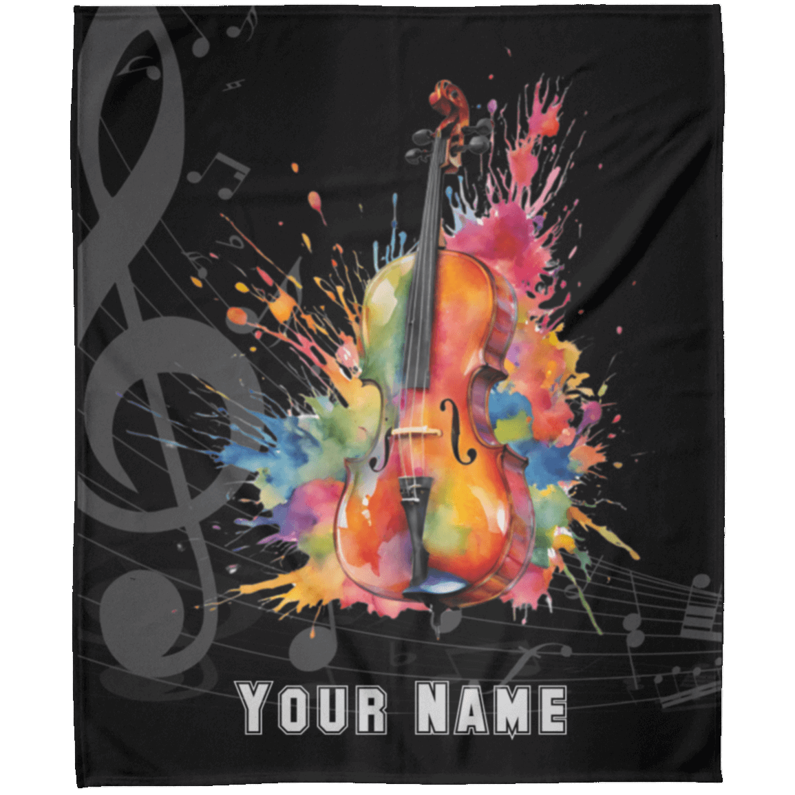 Personalized Cello Blanket