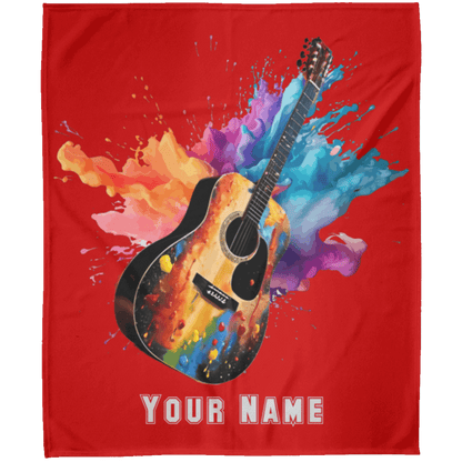 Personalized Acoustic Guitar Blanket