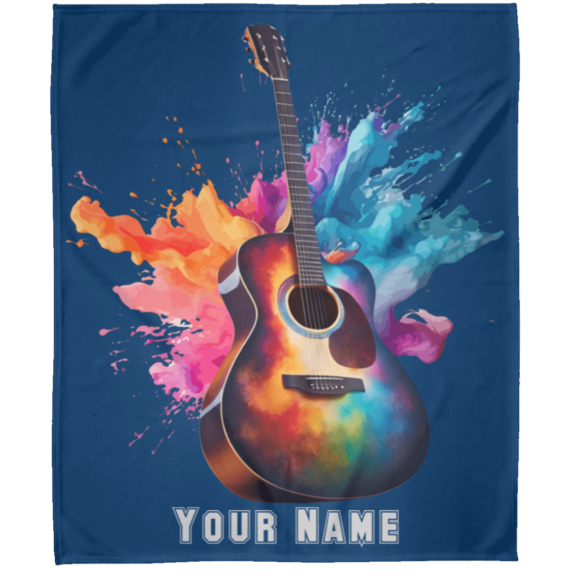 Personalized Acoustic Guitar Blanket