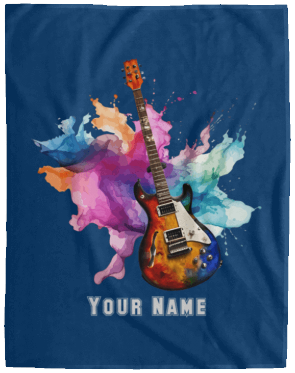 Personalized Electric Guitar Blanket