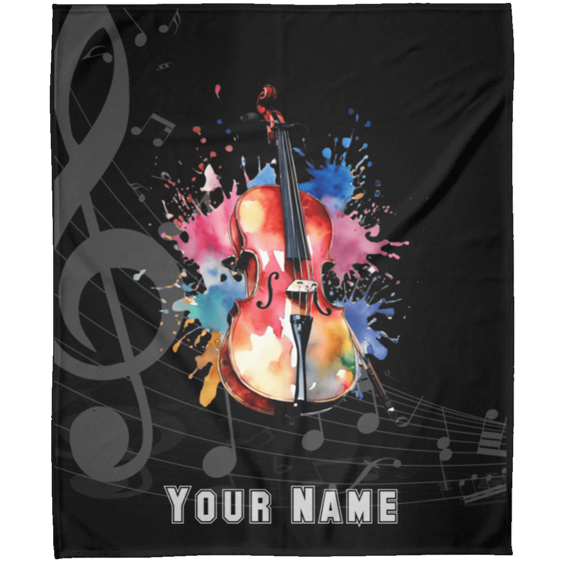 Personalized Cello Blanket