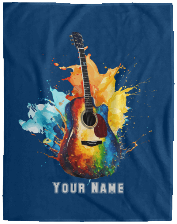 Personalized Acoustic Guitar Blanket