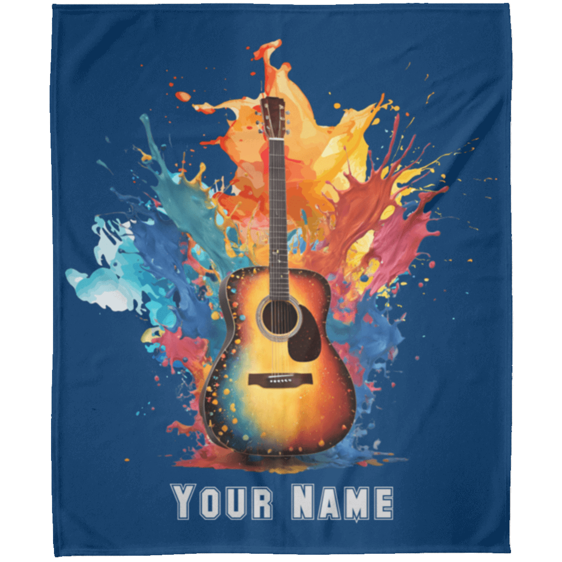 Personalized Acoustic Guitar Blanket