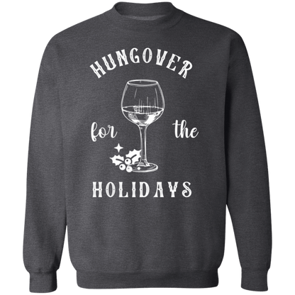 Hungover For The Holidays Crewneck Pullover Sweatshirt | Ugly Christmas Sweater | Men, Pullover, Sweatshirts