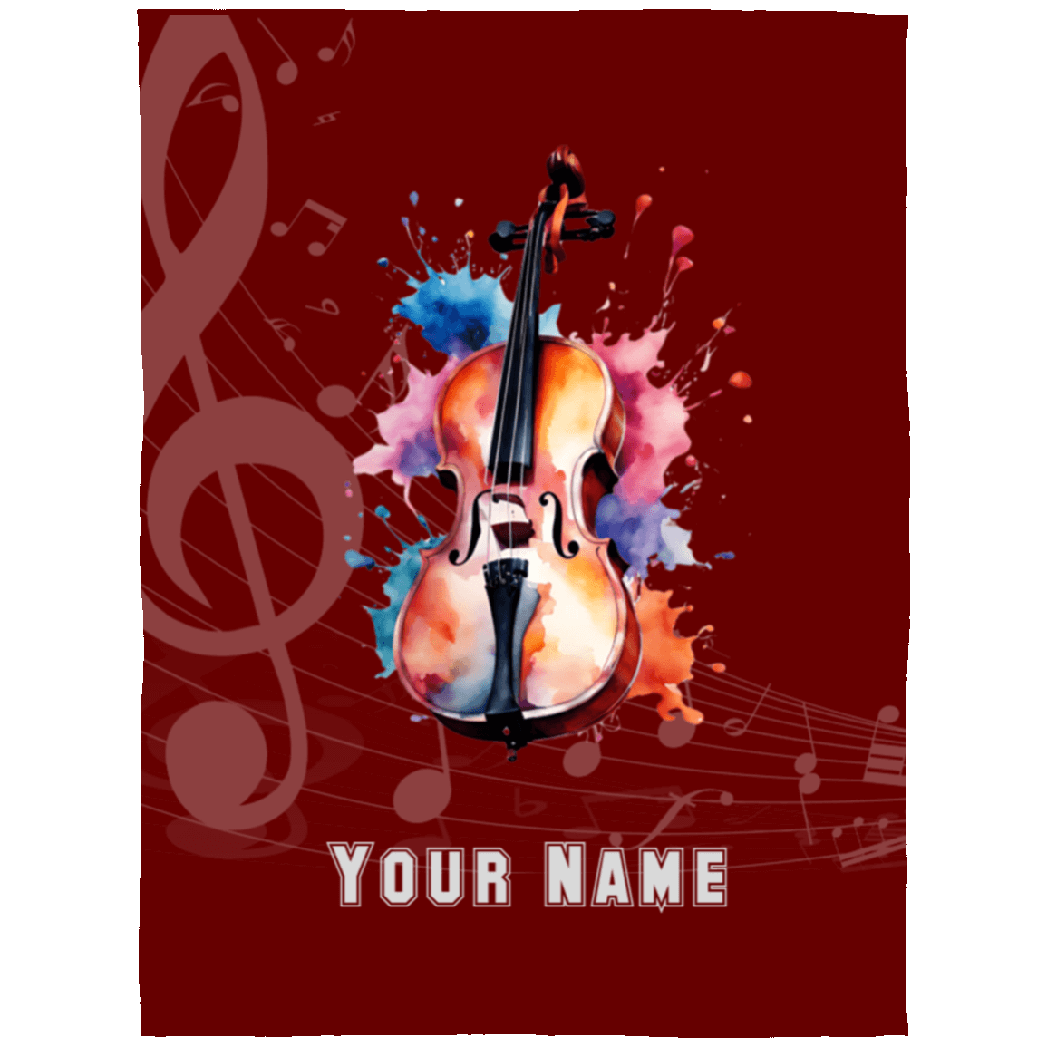 Personalized Cello Blanket