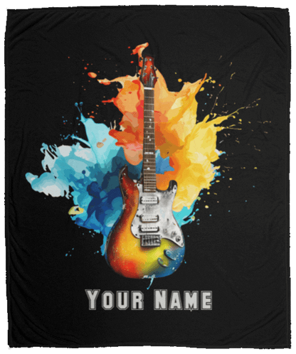 Personalized Electric Guitar Blanket