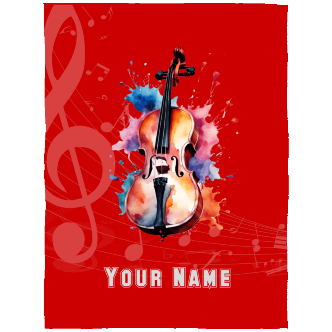 Personalized Cello Blanket